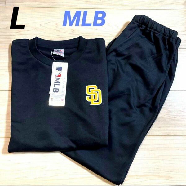 新品MLB パドレス　トレーナー スウェット パンツ　上下セットアップ　薄手　L