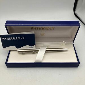 【同梱可】【1円スタート】WATERMAN ウォーターマン ボールペン シルバーカラー　ケース　説明書付き　文房具 