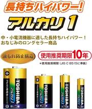 4本 ANシリーズ(アルカリ1) 東芝(TOSHIBA) アルカリ乾電池 単1形 4本入 1.5V 推奨期限10年 液漏れ防止構造_画像2