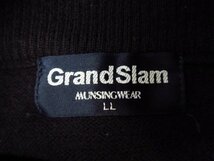 ｍ2969 マンシングウェア　メンズ　セーター　ウール混紡　LL　赤・緑チェック×黒　ハーフジップ　トップス　デサント　日本製 Grand Slam_画像5