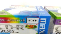 未使用・長期保管品/maxel /マクセル データ用 CD-R 700MB 48倍速 インクジェットプリンタ対応/ホワイト20枚 5mmケース入 ２パック まとめ _画像4