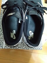 美品 NIKE AIR JORDAN 1 RETRO LOW OG BLACK CEMENT 27cm_画像4