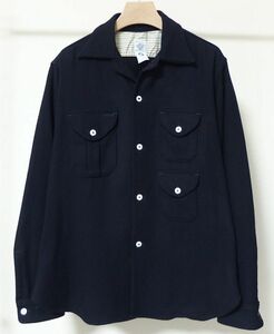 POST O'ALLS OVERALLS ポスト オーバーオールズ E-Z CRUZ 4 WOOL FLANNEL ウール シャツ M 紺 アメリカ製