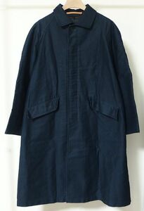 Scye サイ モールスキン ステンカラー コート 38 紺