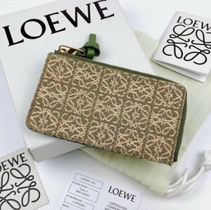 1円 ロエベ ◆極美品◆ LOEWE アナグラム リピート ジャガード コインカードホルダー フラグメントケース コインケース カードケース