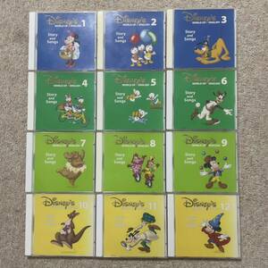  Disney English Story and Songs CD 12 pieces set 