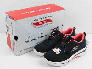 【左右サイズ違い】 レディース スケッチャーズ SKECHERS GO WALK ARCH FIT-UNIFY スニーカー ネイビー/コーラル 左23cm 右23.5cm 【1019】