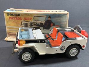 1000円〜■★日本製★YONEZAWA ヨネザワ ミニカー POLICE PATROL JEEP NO.660 箱付 ブリキ玩具 昭和レトロ '★okoy2227879★o9190