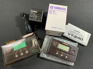 1円〜■★動作確認済★YAMAHA 弦楽器用チューナー YT-240 互換品 電源アダプター PA-3C 2点 まとめ★okoy2219565★o9219