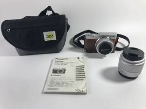 1000円〜■★動作未確認★ Panasonic LUMIX DC-GF9W ミラーレス一眼 ダブルレンズキット 取扱い説明書 バッグ付 ★2336583-325★p3536