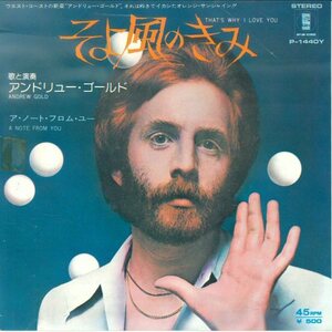 ★7ep「アンドリュー・ゴールド ANDREW GOLD THAT'S WHY I LOVE YOU c/w A NOTE FROM YOU」1975年 そよ風の君 DJ(white)