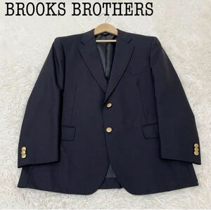 【美品 希少XLサイズ】 Brooks Brothers ブルックスブラザーズ 【圧倒的存在感】 紺ブレ 金ボタン ブレザー テーラードジャケット ネイビー