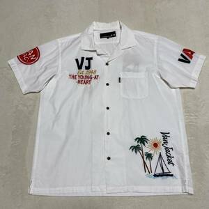 ★激レア★美品★VAN JAC★ヴァンヂャケット★オープンカラーシャツ★LL(XL)★白　ホワイト★バンジャケット★開襟★ヴィンテージ★半袖★