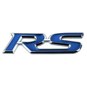 エンブレム カスタム ステッカー デカール プレート RS ブルー 送料無料