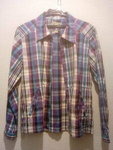ドライボーンズ　トップス　ジップシャツ　ジッパー　ジップ　サイズ36 Sサイズ 長袖　Dry Bones　日本製　100%コットン　綿