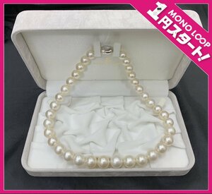 【5AS名12004D】1円スタート★HAMACO PEARL★南洋白蝶真珠★パールネックレス★白蝶真珠★10mm～13mm★全長43cm★79.21g★シルバー★