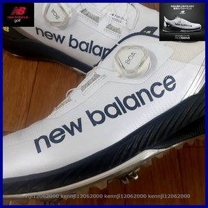 最高級 正規品 定価28,600円 New balance ニューバランス TOUR プロ FUELCELL MGB1001W スパイク シューズ ホワイト×ブラック Saiz 25.5cm