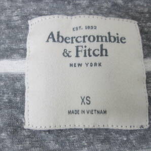(99)♪Abercrombie&Fitch アバクロンビー&フィッチ レディース 長袖 Tシャツ ボーダー サイズXS グレー タグ付き 未使用の画像5