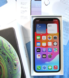 ★新品に近い ★動作良好 ★バッテリ100％ SIMフリー Apple iPhoneXS 大容量 256GB スペースグレイ SIMロック解除済 格安SIM可 iphone Xs