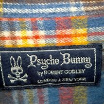 Psycho Bunny(サイコバニー) チェックネルBDシャツ メンズ import：M 中古 古着 0446_画像6
