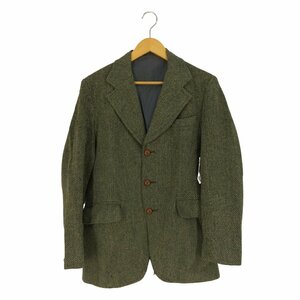 Harris Tweed(ハリスツイード) ヘリンボーン柄 ツイードウール バスケットボールボタン 3Bテ 中古 古着 0331