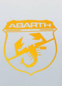 送料無料／ABARTH／アバルト　イエロー色　スコーピオン　ステッカー　フィアット５００パンダ