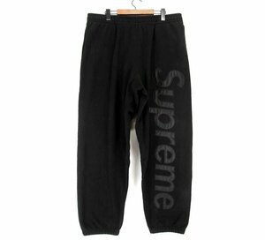 シュプリーム Supreme ■ 23AW 【 Satin Applique Sweatpant 】 サテン ロゴ アップリケ スウェット パンツ　w16697