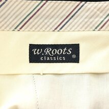 新品 1.3万 W.Roots classics 日本製 SUPER100's ウール スラックス 76(S) 黒 【P29917】 秋冬 メンズ ノータック テーパード パンツ_画像10