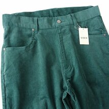 新品 UNITED ARROWS コーエン ストレッチ スリム コーデュロイ パンツ XL 緑 【P29856】 coen 秋冬 メンズ テーパード カジュアル_画像3