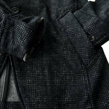 新品 ニコル 秋冬 裏暖 起毛 ポンチ イタリアンカラー ジャケット 48(L) 黒 【J46717】 HIDEAWAYS NICOLE ブルゾン ストレッチ_画像5