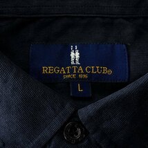 新品 レガッタクラブ 極細畝 コーデュロイ バンドカラー シャツ L 紺 【3WRC-H195_NA】 REGATTA CLUB 秋冬 メンズ 長袖 コール天_画像9