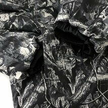 新品 Panhard パンハード 中綿 バイカラー パーカー ブルゾン L 黒 灰 白 【J46443】 カモフラ 秋冬 メンズ マウンテン フード ジャケット_画像6
