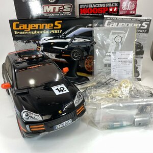 5352-140【 TAMIYA 】 タミヤ 動作品 1/10 ポルシェ カイエン トランスシベリア 2007 RC SANWA MT-S RX481 ラジコン 中古