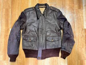 1円スタート / 1940s US Vintage A-2 Type Leather Jacket / レザージャケット フライトジャケット ビンテージ 民間用 A-2タイプ ジャンク