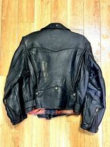 100円スタート / 1950s US Vintage Double Riders Jacket /ビンテージ ライダースジャケット ダブルライダース レザージャケット_画像3