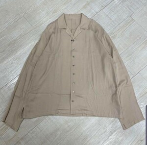 21SS 新品 未使用 EASY to WEAR OPEN COLLAR SHIRT イージートゥウェア オープンカラー シャツ アイボリー系 サイズ48 定価 ¥19800