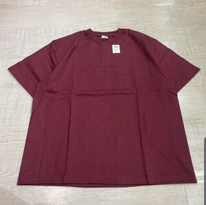 ② 新品 未使用 CAMBER 8oz tee No pocket キャンバー tシャツ バーガンディー系 サイズ XL 定価¥6930