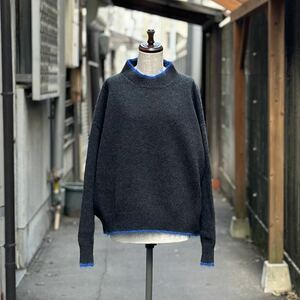 MARNI マルニ オーバーサイズ プルオーバー モヘヤ 混 モックネック ニット PULLOVER KNIT MADE IN ITALY イタリア製 グレー 系 サイズ 42