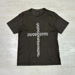 07aw 2007 希少 NUMBER (N)INE ナンバーナイン LOVE GOD MURDER 期 ラブ期 グランジ加工 スカル クロス Tシャツ SKULL CROSS TEE サイズ 2