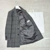 14aw 2014 美品 Maison Martin Margiela ⑭ メゾン マルタン マルジェラ 14 ノッチドラペル グレンチェック チェスター コート サイズ 44_画像1