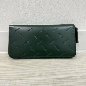 美品 PORTER ポーター ENCHASE LONG WALLET エンチェイス ラウンドファスナー ロング ウォレット エンボス ロゴ 長財布 財布 グリーン 系