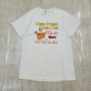 GILDAN ギルダン Ultra Cotton メキシコ TEQUILA DOG テキーラ ドッグ プリント 半袖 Tシャツ S/S TEE ホワイト サイズ M