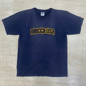 Mecca USA アーチロゴ Tシャツ ネイビー logo t navy L