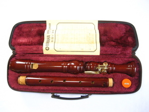  Yamaha wooden tenor recorder YRT-43 owner manual attaching . made in Japan maple maple ba lock box attaching YAMAHA SUPERIO RECORDER TENOR BAROQUE