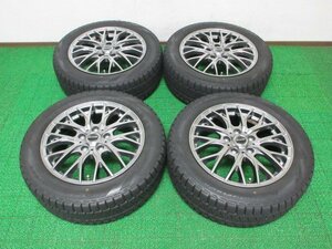 D696【送料無料 在庫処分!!】205/55R16 超溝高 8.5分山 スタッドレス アルミ ホイールセット 4本 激安 ヴォクシー ノア ステップワゴン 等