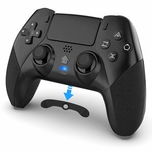 PS4コントローラー 背面ボタン ワイヤレス 6核HD振動機能 ジャイロセンサー TURBO連射 マクロ機能 ピンホールリセット機能 ゲームパット