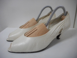 RIZlizL'ESPRIT DELA VILLE natural leather open tu pumps size 22.5EE made in Japan 