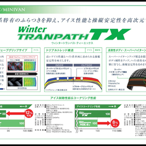 在庫処分/2023年製【175/80R15 90Q】TOYO WINTER TRANPATH TX スタッドレスタイヤ4本価格 本州送料無料 最短日でお届け！個人宅OK！の画像4