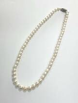【真珠】アコヤ真珠　6.5mm～7mm　パール ネックレス　留め金具　シルバー　アコヤパール　あこや　未使用　8_画像1