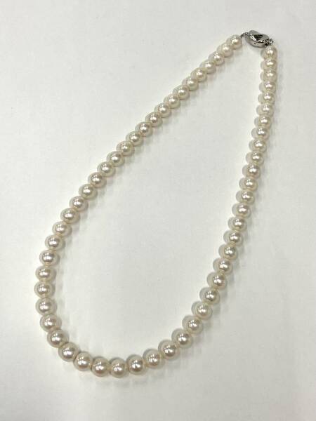 【真珠】アコヤ真珠　7mm～7.5mm　パール ネックレス　留め金具　シルバー　アコヤパール　あこや　未使用　20